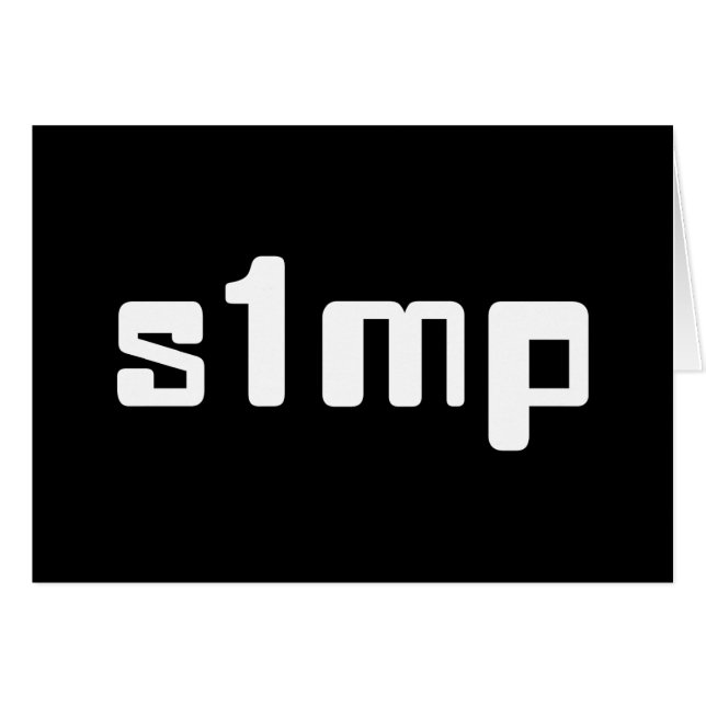 Cartão Simp Número Um (Frente Horizontal)