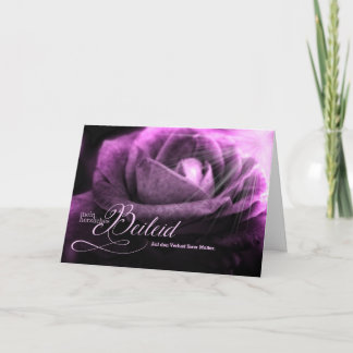 Cartão Simpatia Alemã Perda de Rosa Roxo-Mãe
