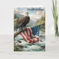 Simpatia Bald Eagle com bandeira Americana