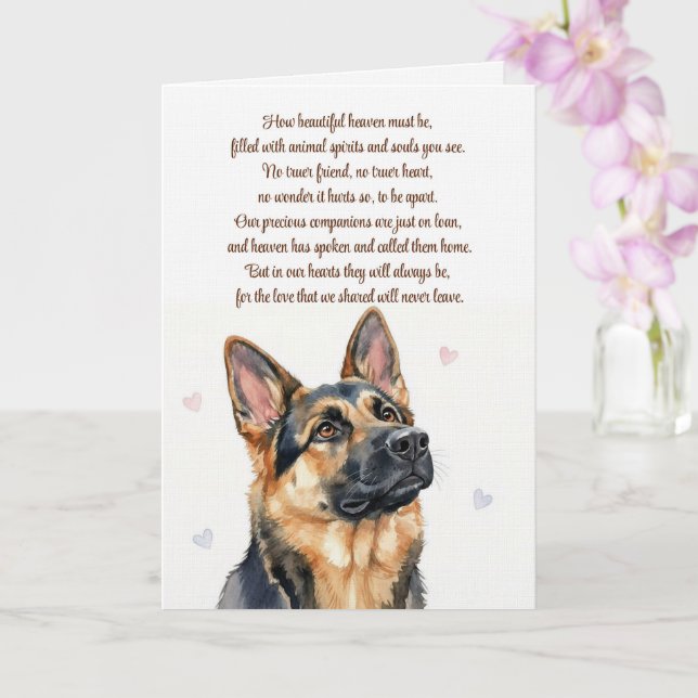 Cartão Simpatia Canina Pastor Alemão Espiritual (Orquídea)