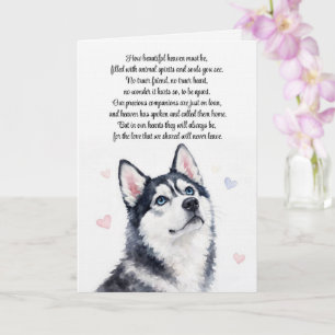 Cartão Simpatia Canina Poema Espiritual Siberian Husky