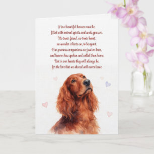 Cartão Simpatia Canina Setter Irlandês Poema Espiritual C