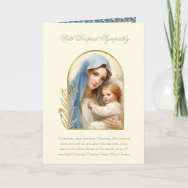 Cartão Simpatia Católica Condolência Virgem Maria Card