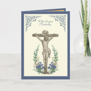 Cartão Simpatia Católica Funeral Escritura Jesus 