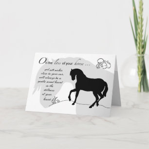Cartão Simpatia Cavalo Silhueta Preta