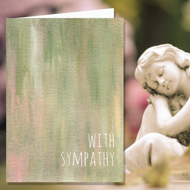 Cartão Simpatia Condolências Pintura da Natureza (Criador carregado)