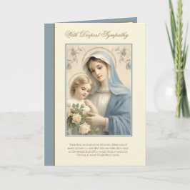 Cartão Simpatia Condolências Virgem Maria Jesus