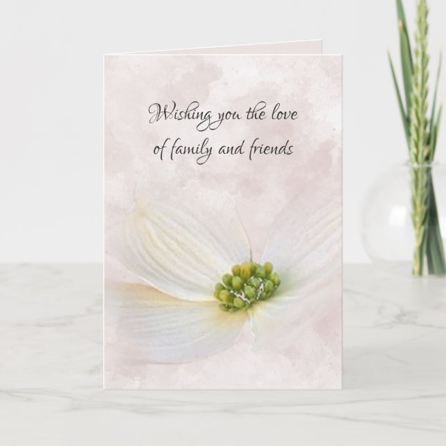 Cartão Simpatia Cosmos Flower em Abstrato rosa (Frente)