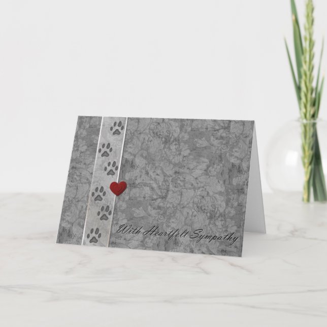 Cartão Simpatia da perda do animal de estimação (Frente)