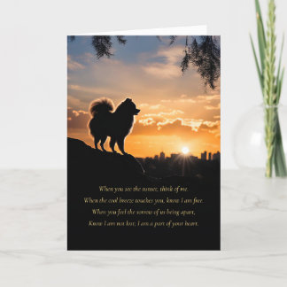 Cartão Simpatia de cão Poema Espiritual Silhouette Pequen