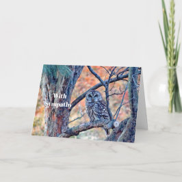 Cartão Simpatia de Fotos da Árvore de Coruja de Barred Wi