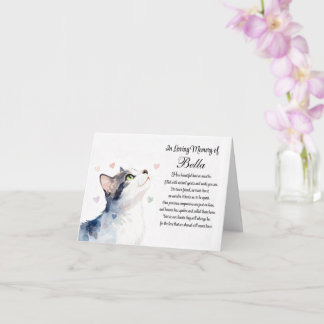 Cartão Simpatia de Gato Nome Personalizado Poema Espiritu