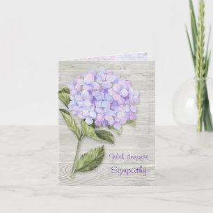 Cartão Simpatia de hidrangea roxa-azulada