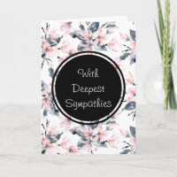 Simpatia de Padrão Floral de Aquarela Rosa e Cinza