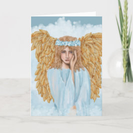 Cartão Simpatia e Condolências com Angel