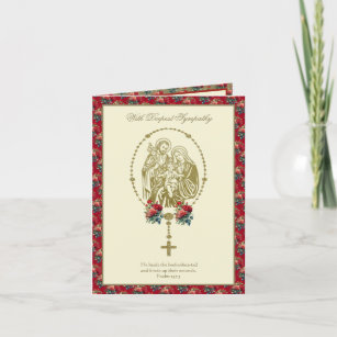 Cartão simpatia Escritura da Família Santa Rosas Rosários