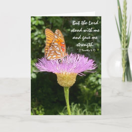Cartão Simpatia Floral/Borboleta, com Verso de Escritura