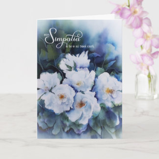 Cartão Simpatia Floral da Cor Azul ITALIANA