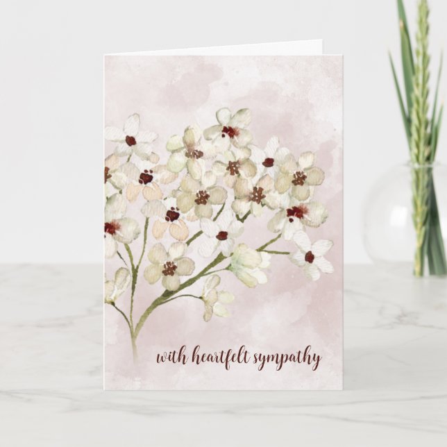 Cartão Simpatia Floral de Blush Rosa (Frente)