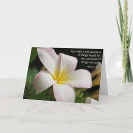 Cartão Simpatia Floral w versículo (hebreus) sobre espera