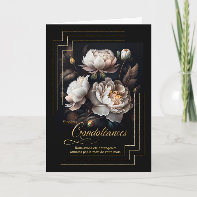 Cartão Simpatia Francesa Perda de Marido Magnolias (Frente)