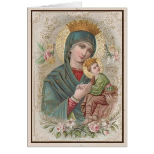 Cartão Simpatia Funeral Religiosa Virgem Maria Obrigado