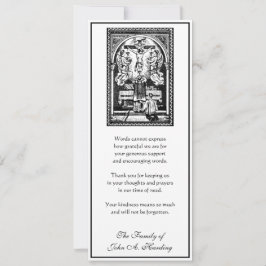 Cartão Simpatia funerária religiosa católica Obrigado