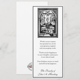 Cartão Simpatia funerária religiosa católica Obrigado