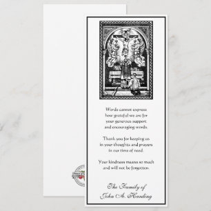 Cartão Simpatia funerária religiosa católica Obrigado