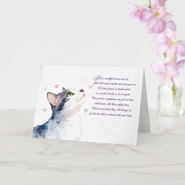 Cartão Simpatia Geral de Perda de Gato com Poema Espiritu (Orquídea)