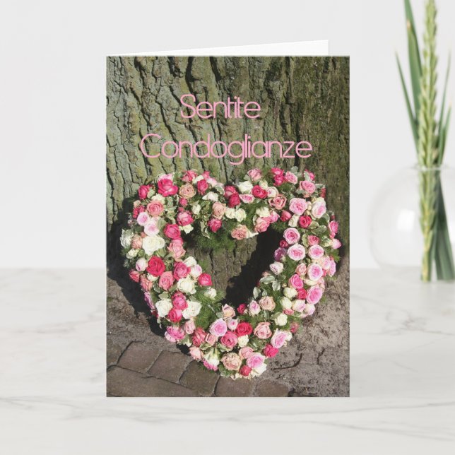 Cartão simpatia italiana Sentite Condoglianze (Frente)