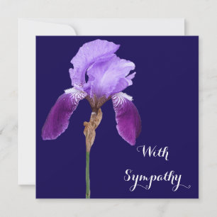 Cartão Simpatia lilática da flor da íris púrpura elegante