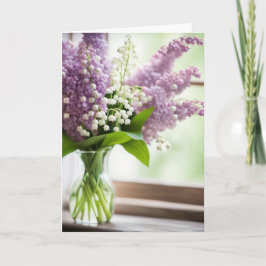 Cartão Simpatia Lily do Vale e Buquê Lilac
