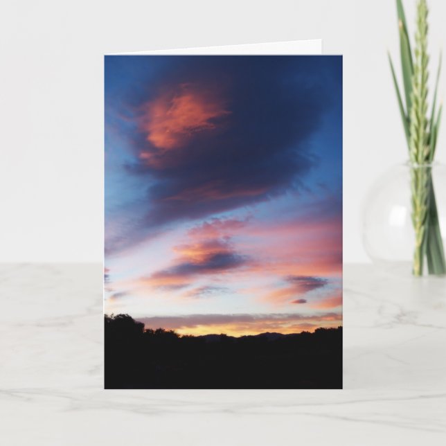 Cartão Simpatia mais profunda do nascer do sol (Frente)