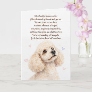 Cartão Simpatia pela Perda de Cachorro Poodle - Condolênc