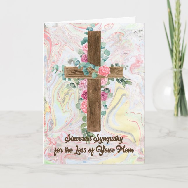 Cartão Simpatia pela pessoa que perdeu a mãe (Frente)