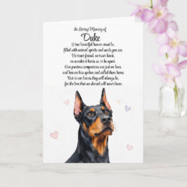 Cartão Simpatia Perda de Cachorro Doberman Nome Personali