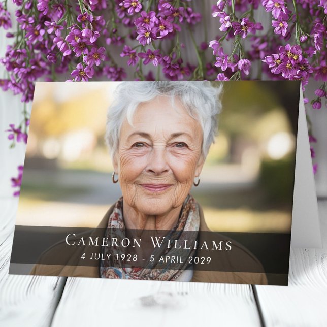 Cartão Simpatia personalizada com fotos, obrigado de luto (Custom photo sympathy bereavement thank you folded card)