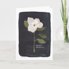 Cartão Simpatia Placa Dobrada com Flor de Aquarela