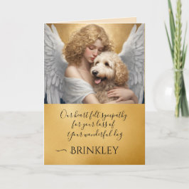Cartão Simpatia por Arte Anjo de Goldendoodle Perdido