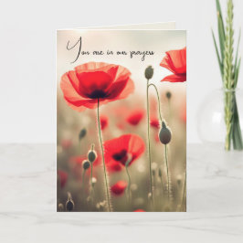 Cartão Simpatia por Flores Vermelhas Poppy