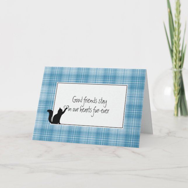 Cartão Simpatia por perda de gatinho (Frente)