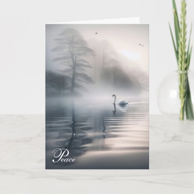 Cartão Simpatia por Swan Solitário em Mist (Frente)