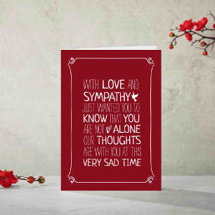 Cartão Simpatia por tipografia moderna