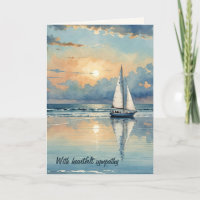 Simpatia por veleiro com aquarela no oceano