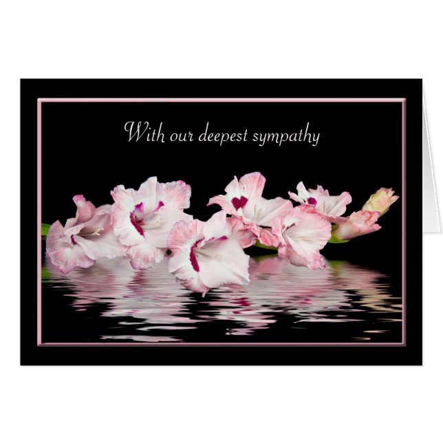 Cartão Simpatia Reflexão Gladiolus Rosa (Frente Horizontal)