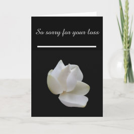 Cartão Simpatia Tanta pena da sua perda Magnésia Branca
