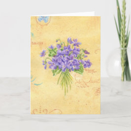 Cartão Simpatia Violet Buquê Pensamentos Sentidos