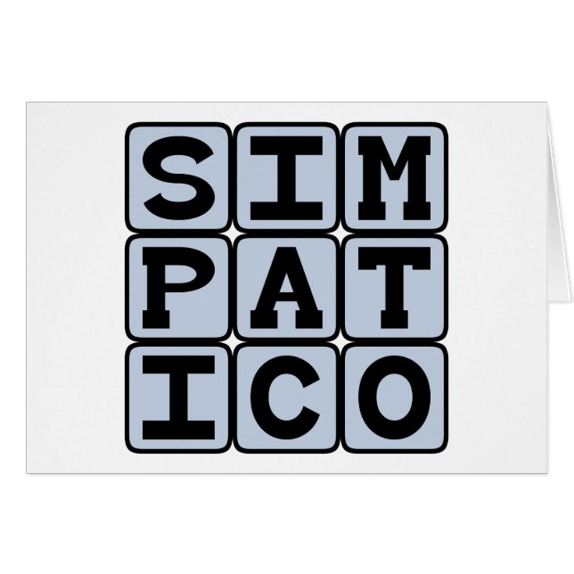 Cartão Simpático, Fácil de Conviver (Frente Horizontal)