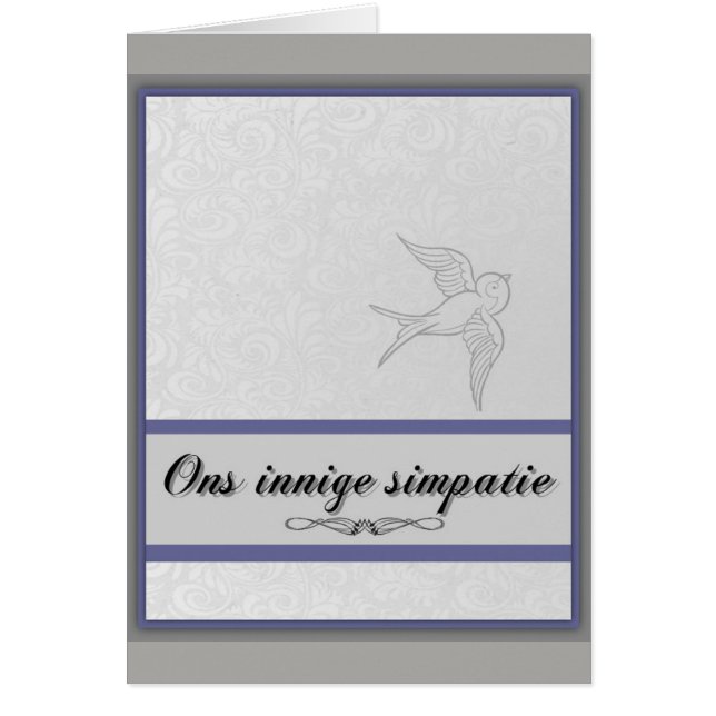 Cartão Simpatie do innige de Ons (Frente)